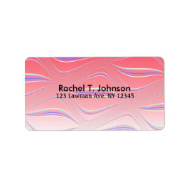 Melon Wavy Fraktal Art Adressaufkleber