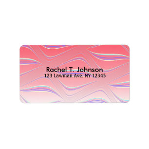 Melon Wavy Fraktal Art Adressaufkleber