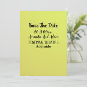 Melon Yellow, Save the Date Einladung Hochzeit (Stehend Vorderseite)