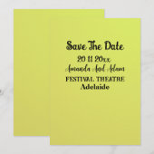 Melon Yellow, Save the Date Einladung Hochzeit (Vorne/Hinten)