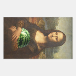 Melona Lisa Rechteckiger Aufkleber