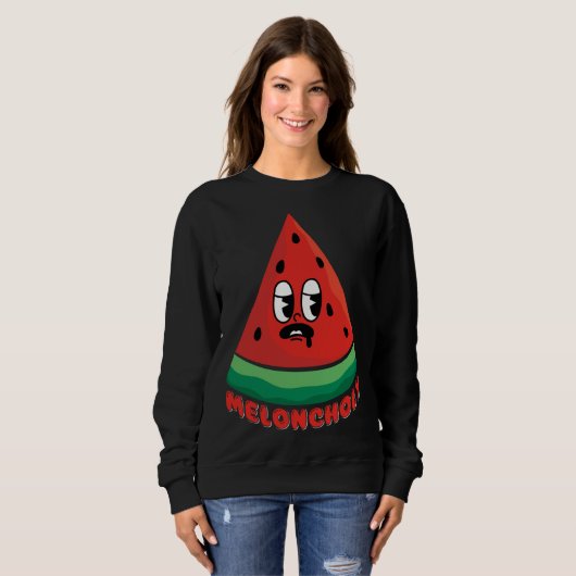 Meloncholy Funny Melon Sweatshirt (Vorne ganz)