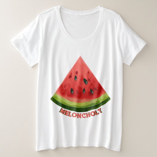 Meloncholy Große Größe T-Shirt (Design vorne)