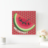 Meloncholy Quadratische Wanduhr (Zuhause)