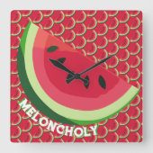 Meloncholy Quadratische Wanduhr (Vorderseite)