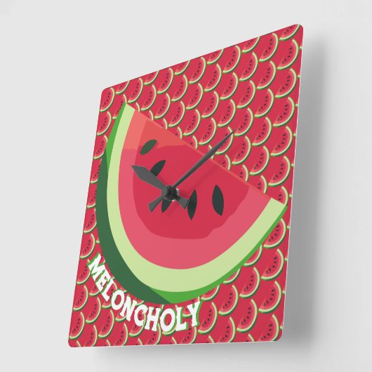 Meloncholy Quadratische Wanduhr (Winkel)
