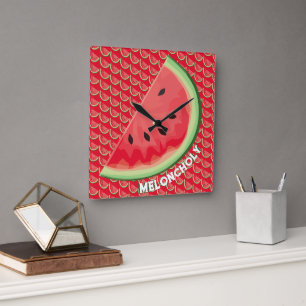 Meloncholy Quadratische Wanduhr