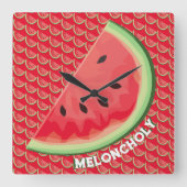 Meloncholy Quadratische Wanduhr (Vorderseite)