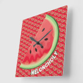 Meloncholy Quadratische Wanduhr (Winkel)