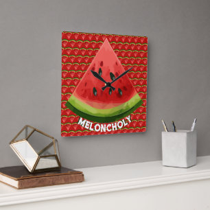 Meloncholy Quadratische Wanduhr
