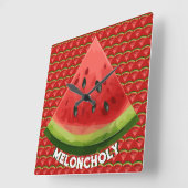 Meloncholy Quadratische Wanduhr (Winkel)