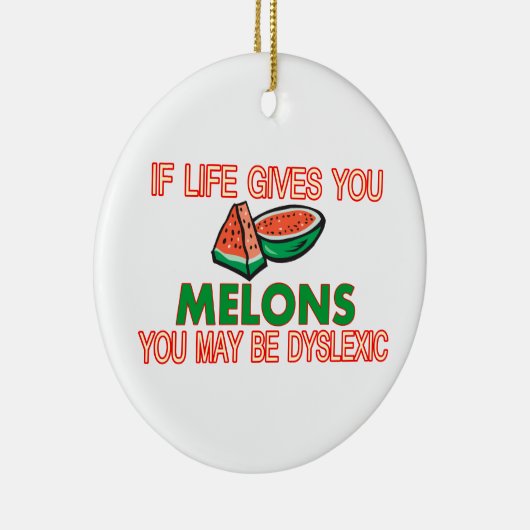 Melone-Dyslexie Keramikornament (Rechts)
