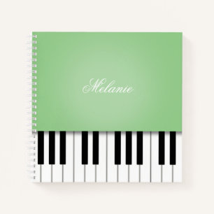 Melone Grün Klavier Musik Tastatur Personalized Notizblock
