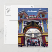 Melone Luna Gesicht Postkarte (Vorne/Hinten)