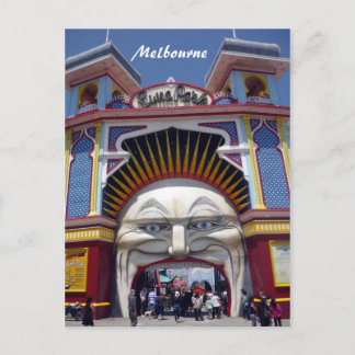 Melone Luna Gesicht Postkarte