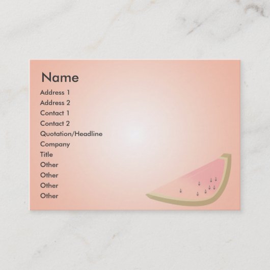 Melone - mollig visitenkarte (Vorderseite)