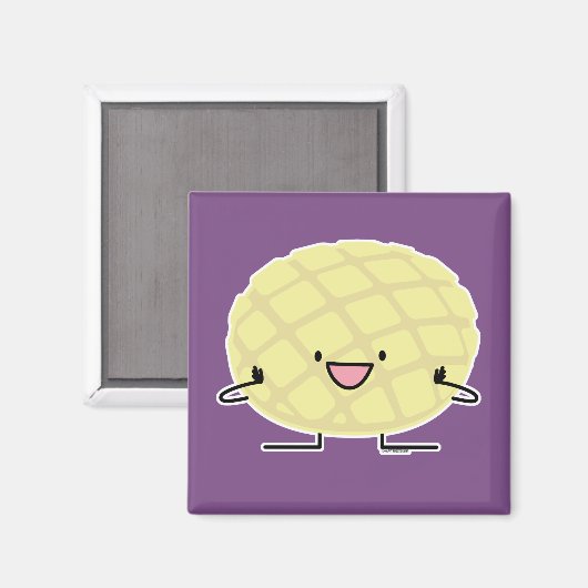 Melone-Pan süßer Patisserie Brot japanischen Magnet (Vorderseite/Rückseite)