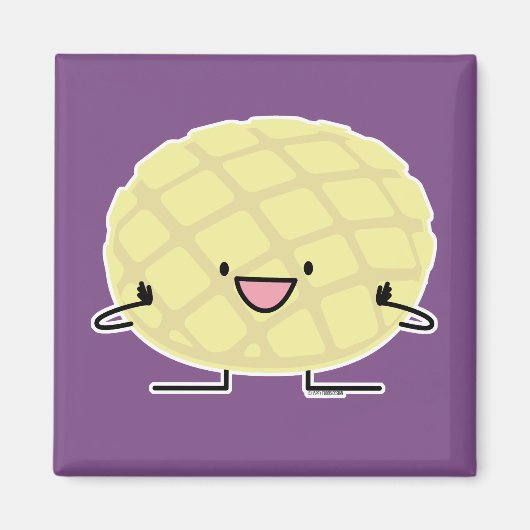 Melone-Pan süßer Patisserie Brot japanischen Magnet (Vorne)