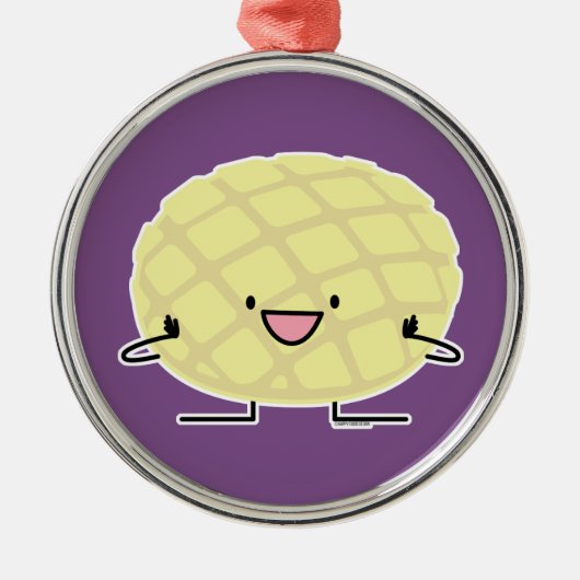 Melone-Pan süßer Patisserie Brot japanischen Ornament Aus Metall (Vorne)