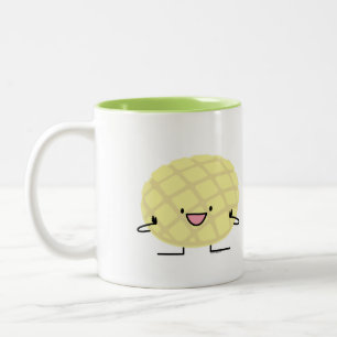 Melone-Pan süßer Patisserie Brot japanischen Zweifarbige Tasse