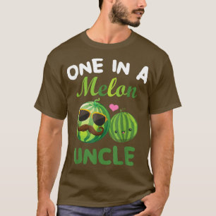 Melonen eins in einem Melon Uncleglass Bart Man un T-Shirt