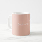 Melonen-Pfirsich-Ozean-Strand-Seepferdchen Kaffeetasse (Vorderseite Links)