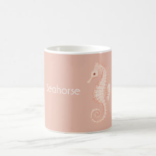 Melonen-Pfirsich-Ozean-Strand-Seepferdchen Kaffeetasse