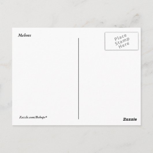 Melonen Postkarte (Rückseite)