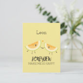 Melonen Sie mich glücklich Feinschmecker Spaß Fruc Postkarte (Stehend Vorderseite)