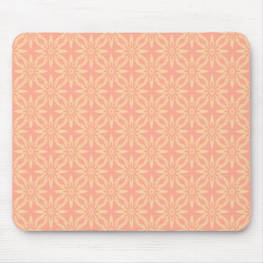 Melonengelbes Blumennahtloses Muster Mousepad (Vorne)