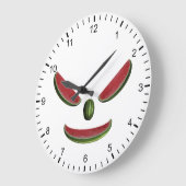 Melons Face Große Wanduhr (Winkel)