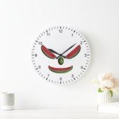 Melons Face Große Wanduhr (Zuhause)
