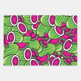 Melons Funky Fruit Gemustert Geschenkpapier Set