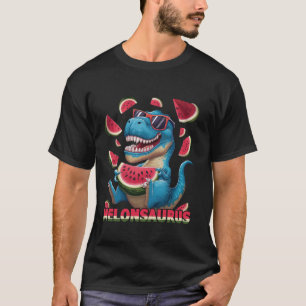 Melonsaurus Watermelon Dinosaur Sommer Tropical Fr T-Shirt