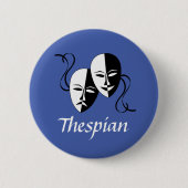 Melpo Thespian Masks Button (Vorderseite)