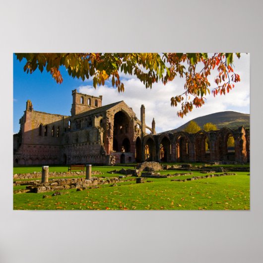 Melrose Abbey, Schottland Poster (Vorne)