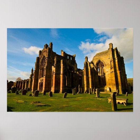 Melrose Abbey, Schottland Poster (Vorne)