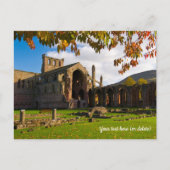 Melrose Abbey, Schottland Postkarte (Vorderseite)