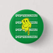 MELT_Depression_Green-Button Button (Vorderseite)