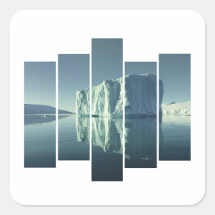 MELT HEARTS, NICHT ICEBURGS QUADRATISCHER AUFKLEBER