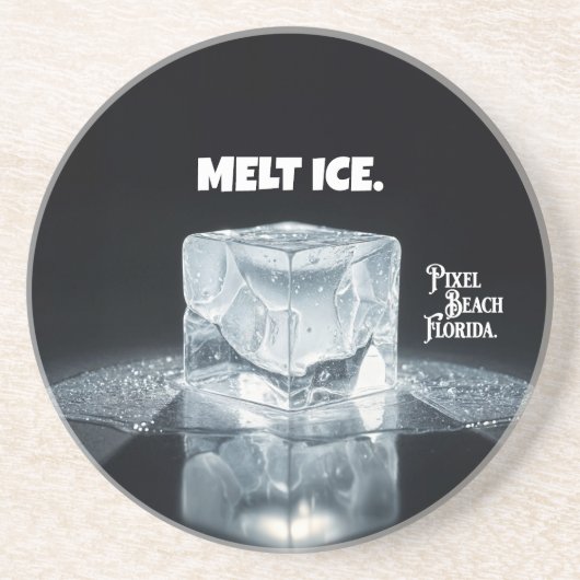 MELT ICE. Keychain Getränkeuntersetzer (Vorne)