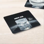 MELT ICE. Keychain Rechteckiger Pappuntersetzer (angewinkelt)