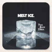 MELT ICE. Keychain Rechteckiger Pappuntersetzer (Vorderseite)