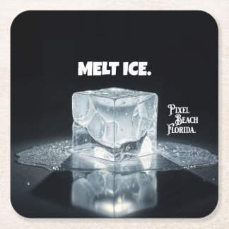 MELT ICE. Keychain Rechteckiger Pappuntersetzer