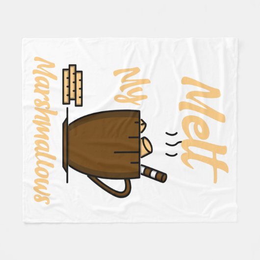 Melt meine Marshmallows Fleecedecke (Vorderseite (Horizontal))