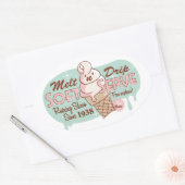Melt 'n' Drip Soft Serve Ice Cream Oval Stickers (Umschlag)