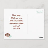 Melt 'n' Tropfen Soft Serve Ice Creme Postkarte (Rückseite)