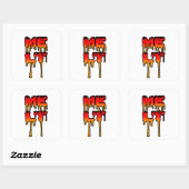 Melt Quadratischer Aufkleber (Blatt)