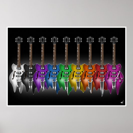 Meltdown Gitarrenposter insgesamt Poster (Vorne)