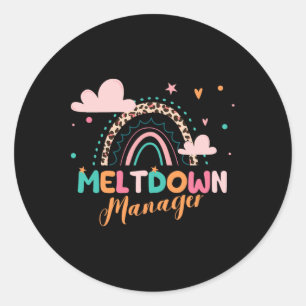 Meltdown-Manager nach Schultag-Betreuer Chi Runder Aufkleber